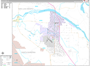 Santa Maria Wall Map Premium Style